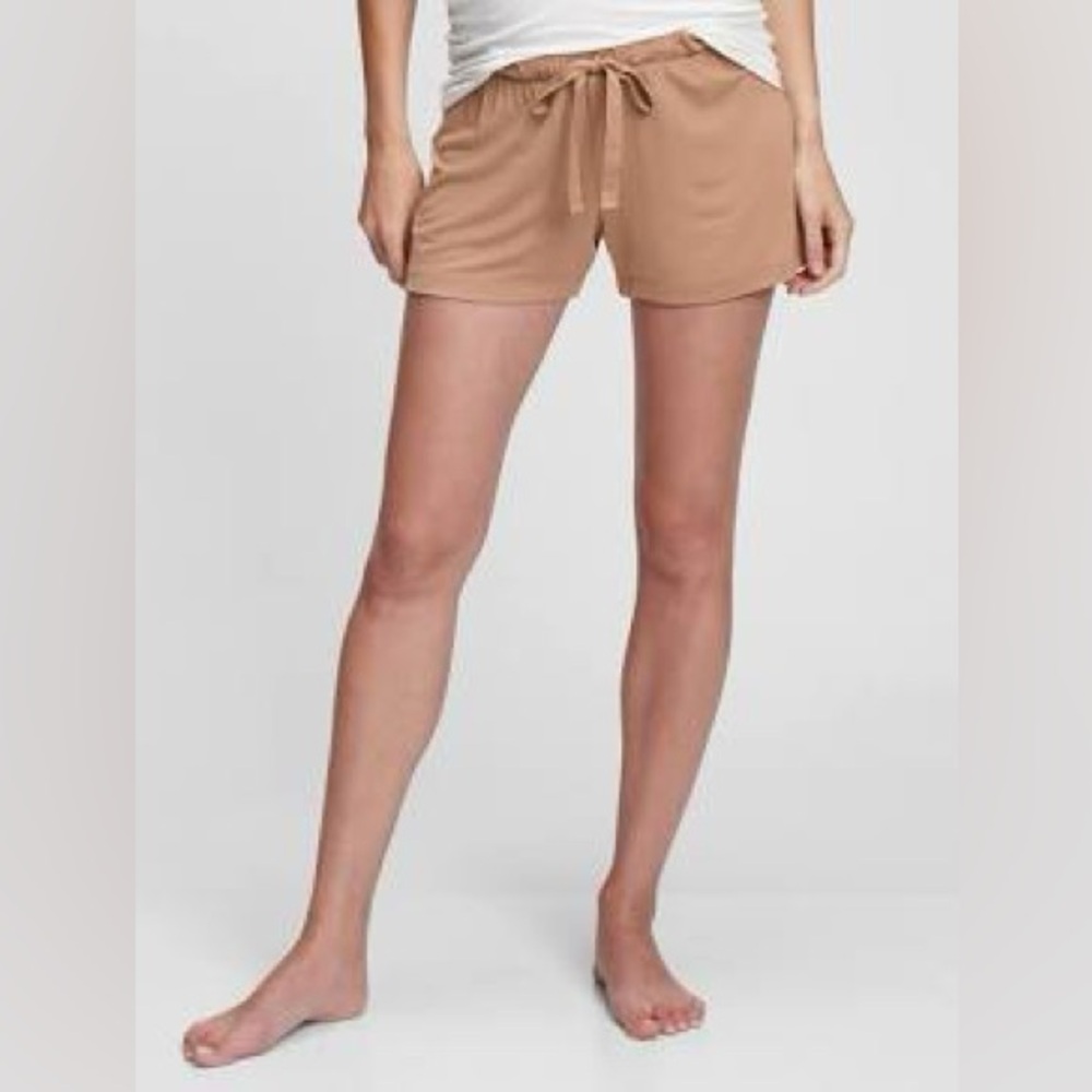 Gap Maternity Modal Shorts sun kissed clay brown size medium